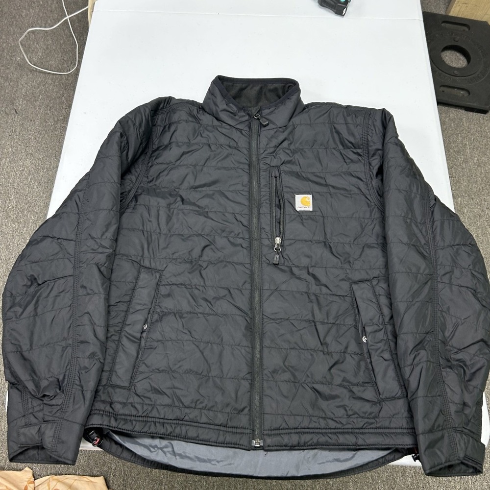 Carhartt Gilliam Quilted Jacket Mens S Black Rain Defender Insulated Puffer